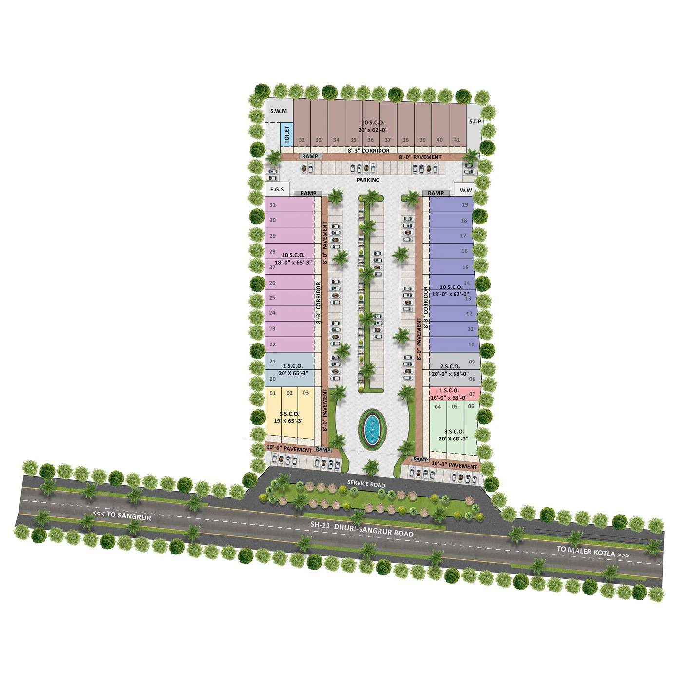 Site layout plan for SHRIH PLAZA